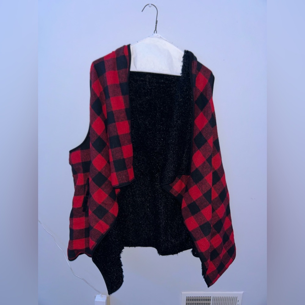 Plaid Red and Black Kids Jacket